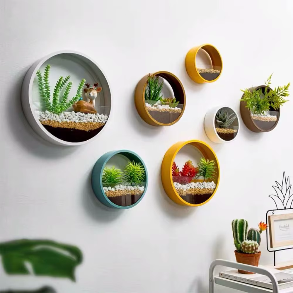 Pot de fleurs mural en aneth vert d'intérieur