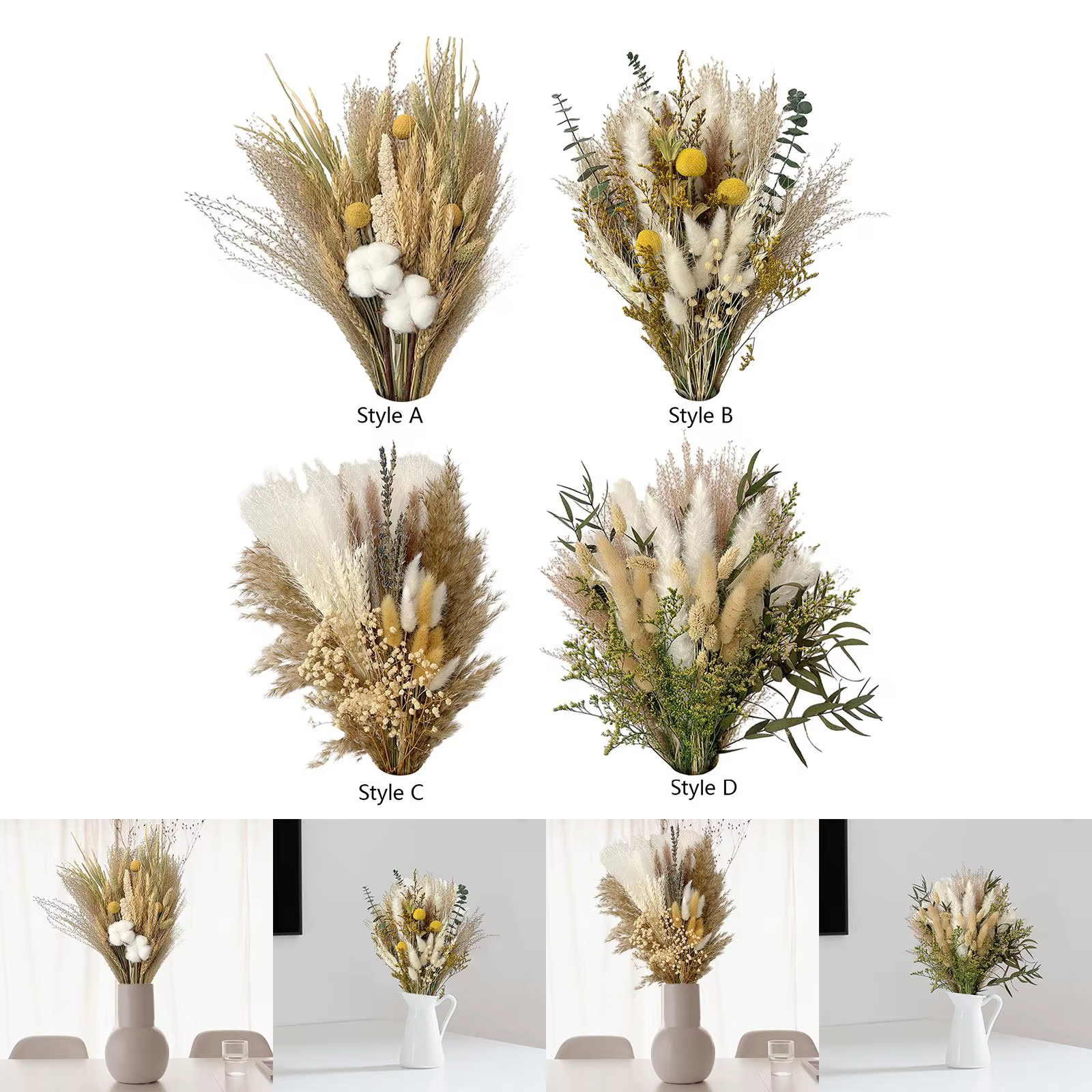 Bouquet de fleurs séchées naturelles DIY