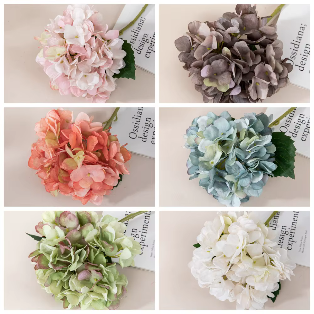 Hortensia artificielle à tige unique