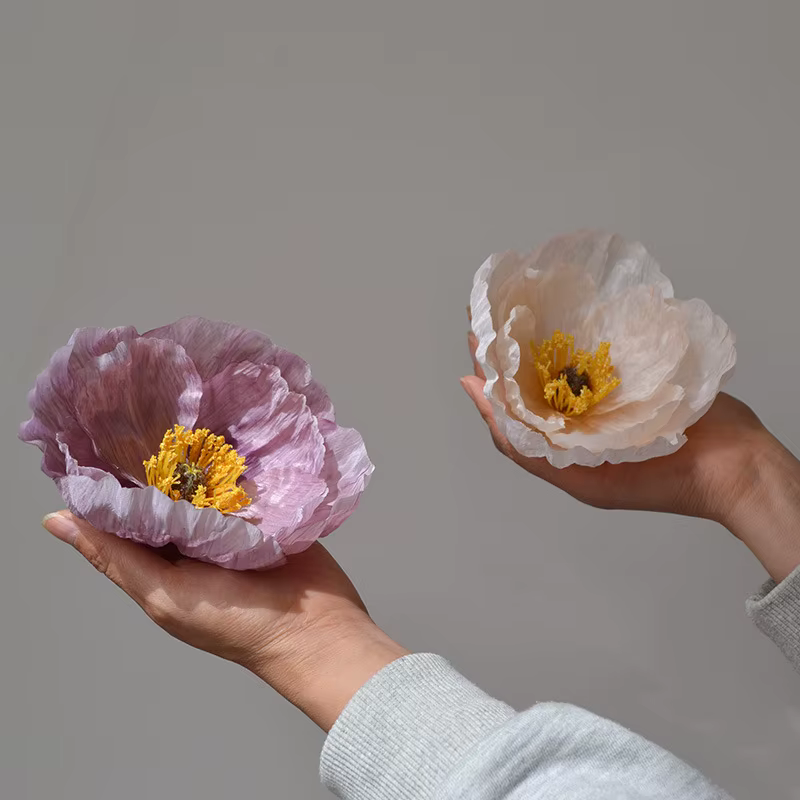 Grande tête de fleur de coquelicot de 14Cm