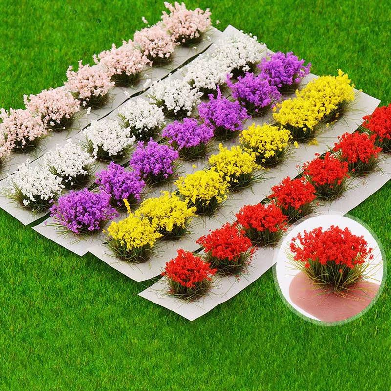 7 pièces/boîte 12mm Kits de modèles de grappes florales pour décor de jardin paysager