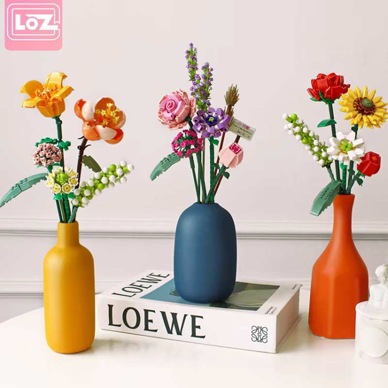Bouquet de fleurs en briques