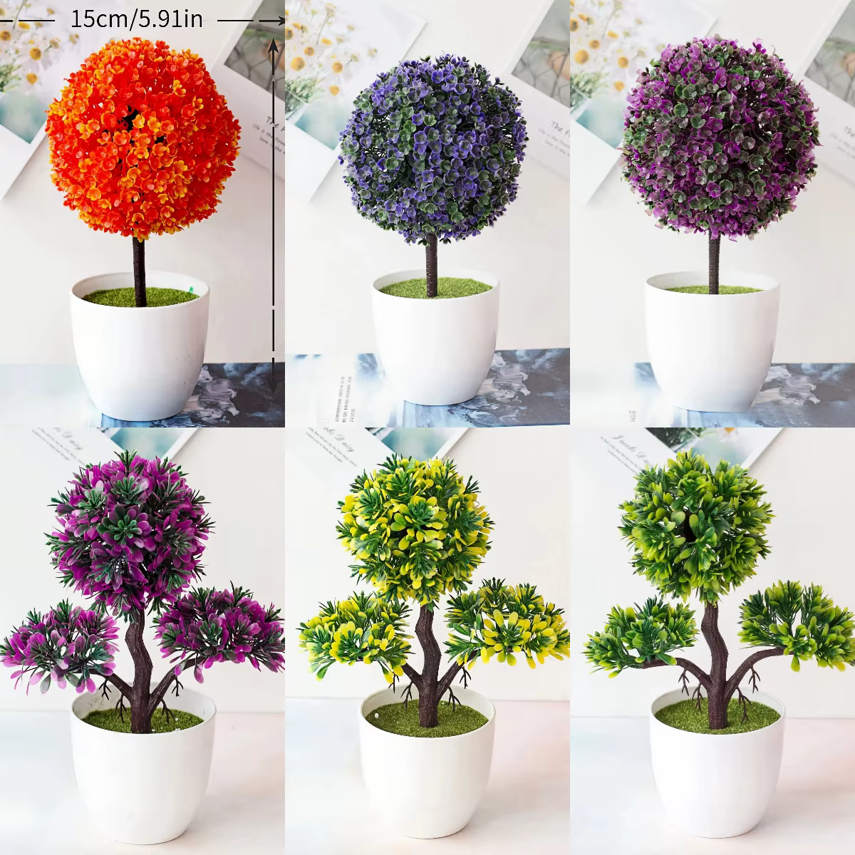 Boule de neige artificielle bonsaï arbre plante en pot pour la maison bureau mariage et Festival décor réaliste Mini ornement en pot