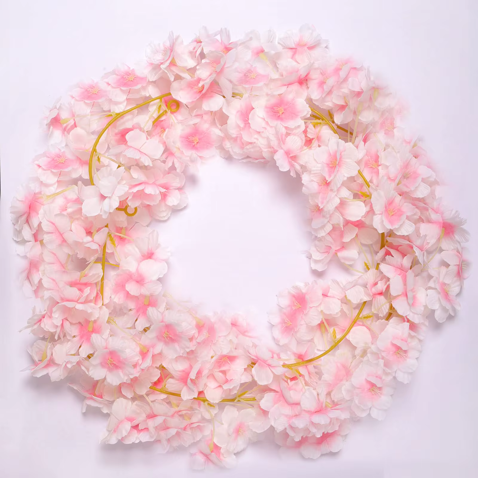 1pc 5.6ft Guirlande de fleurs artificielles de cerisier (Sakura) pour mariage