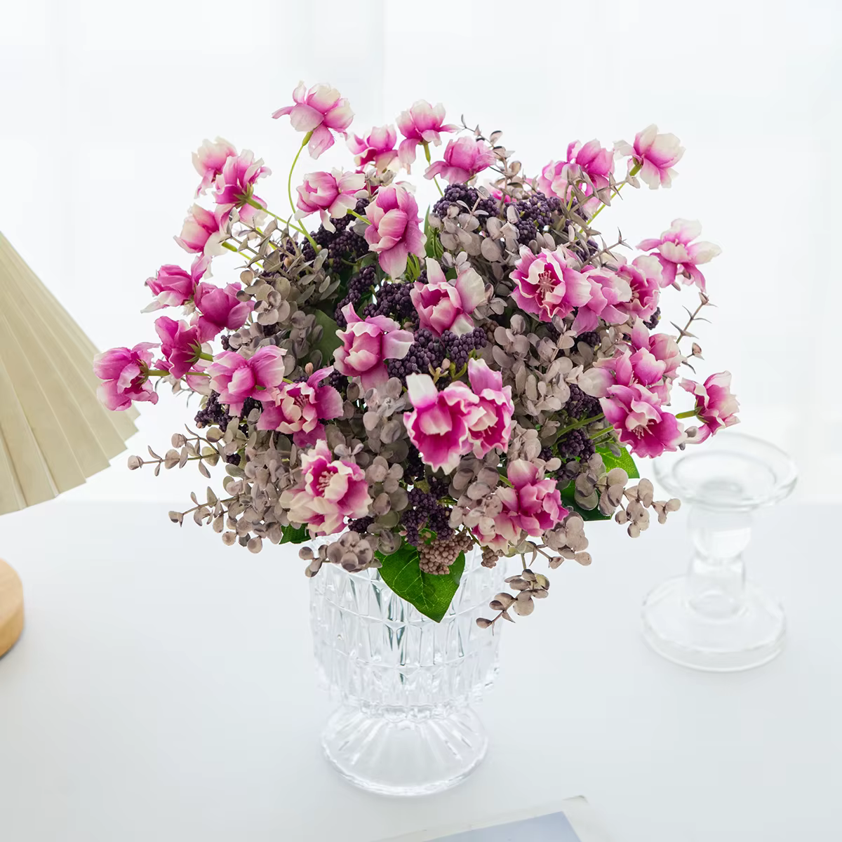 Fleurs artificielles de camélia en forme de bulle pour cadeaux DIY