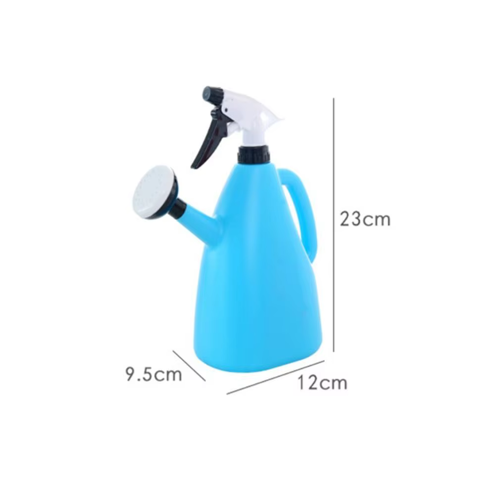 Arrosoir 2 en 1 en plastique avec pulvérisateur à pression réglable pour plantes de jardin et fleurs d'intérieur