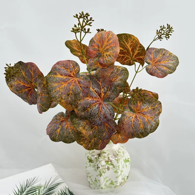 10 pièces de feuilles de bégonia en soie pour mariage