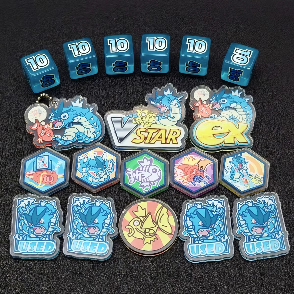 Jeu de cartes Anime Pokemon PTCG, accessoire de bricolage, compteurs de dommages, état, Charizard Gengar Ditto Lucario, Collection, jouets cadeaux