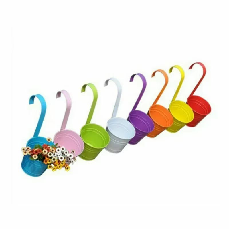 10 couleurs, pots de fleurs et de plantes en métal