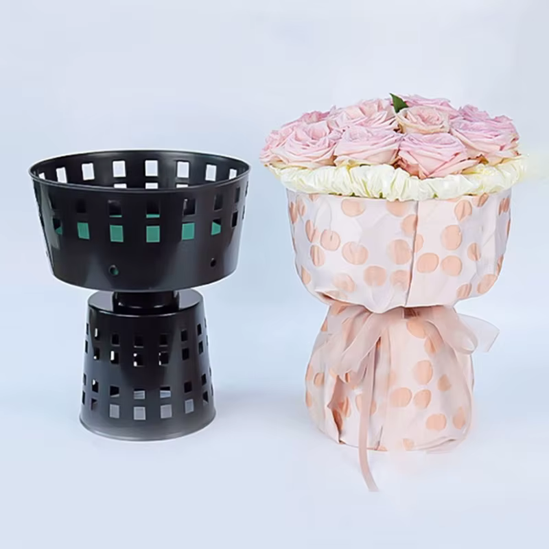 Base de doublure en plastique pour emballage de bouquet de fleurs fraîches