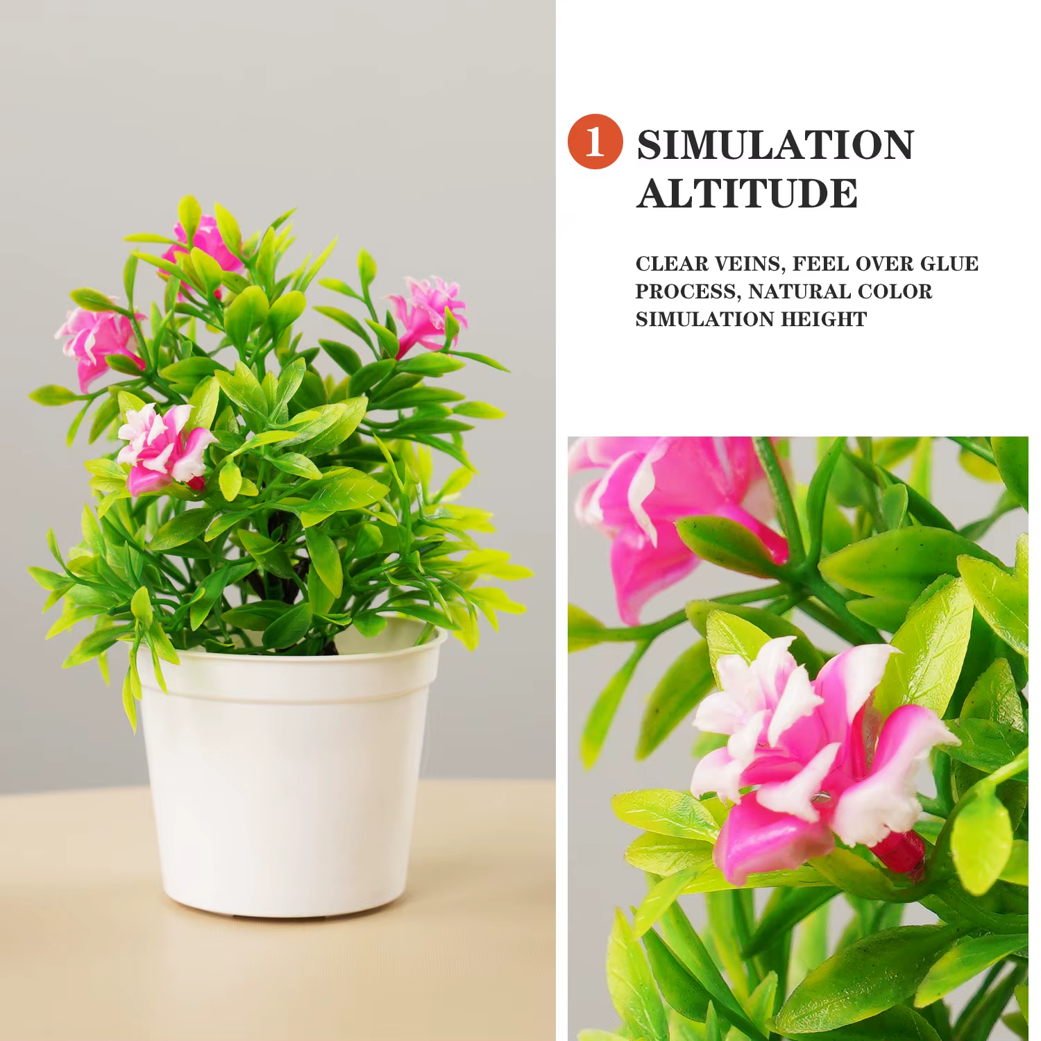 Fausses Fleurs Artificielles pour Décoration de Bureau