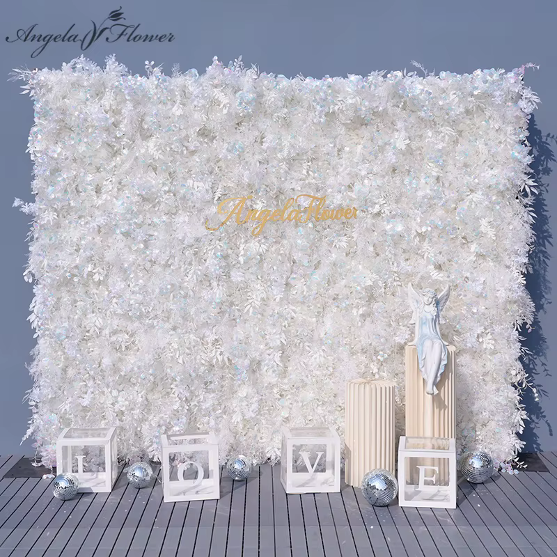 A8894 pur blanc fleur de cerisier Eucalyptus brume herbe retrousser tissu