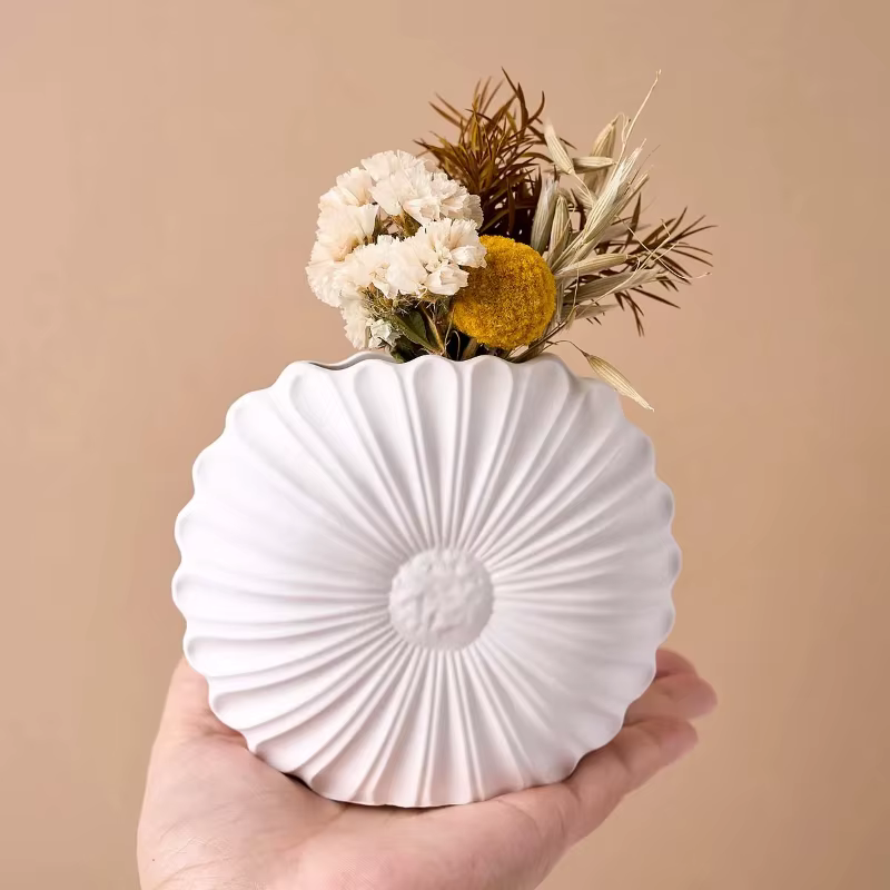 Moule DIY pour vase tournesol aux formes irrégulières et rondes