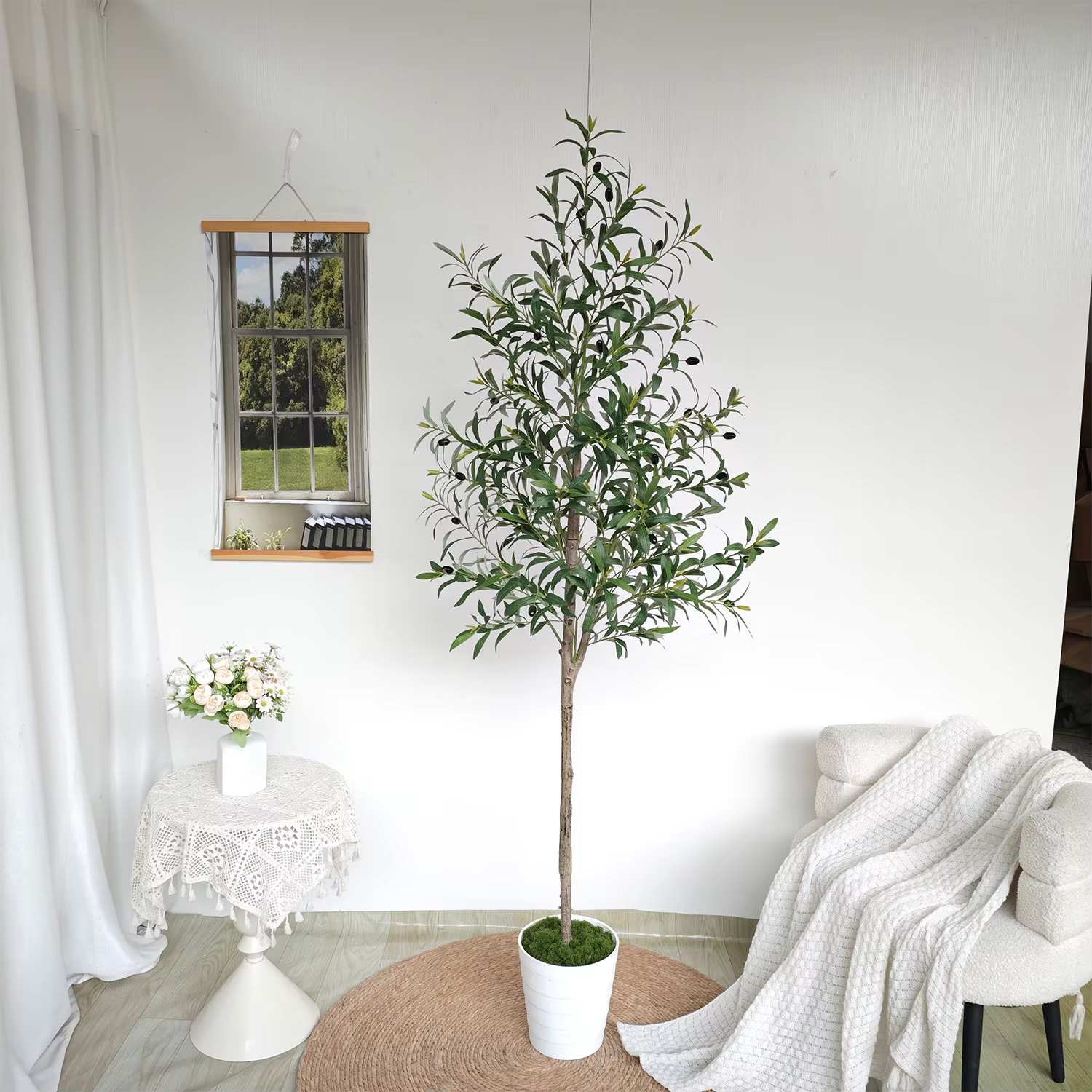 Arbre d'olivier artificiel en pot de 5
