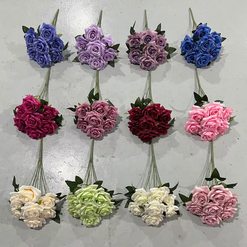 Roses de déesse artificielles en soie