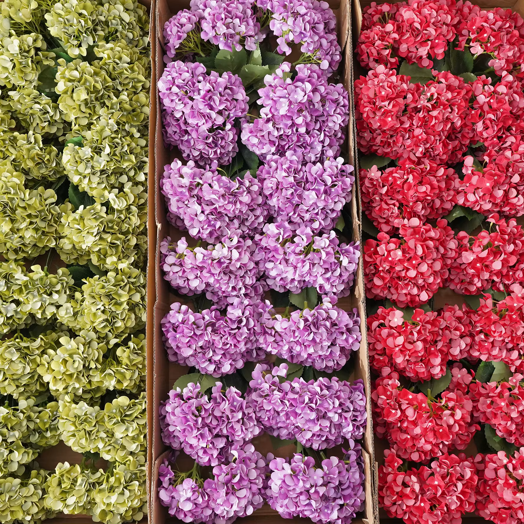 Angela A9991 5 Têtes d'hortensias artificiels pour arrangements floraux de mariage