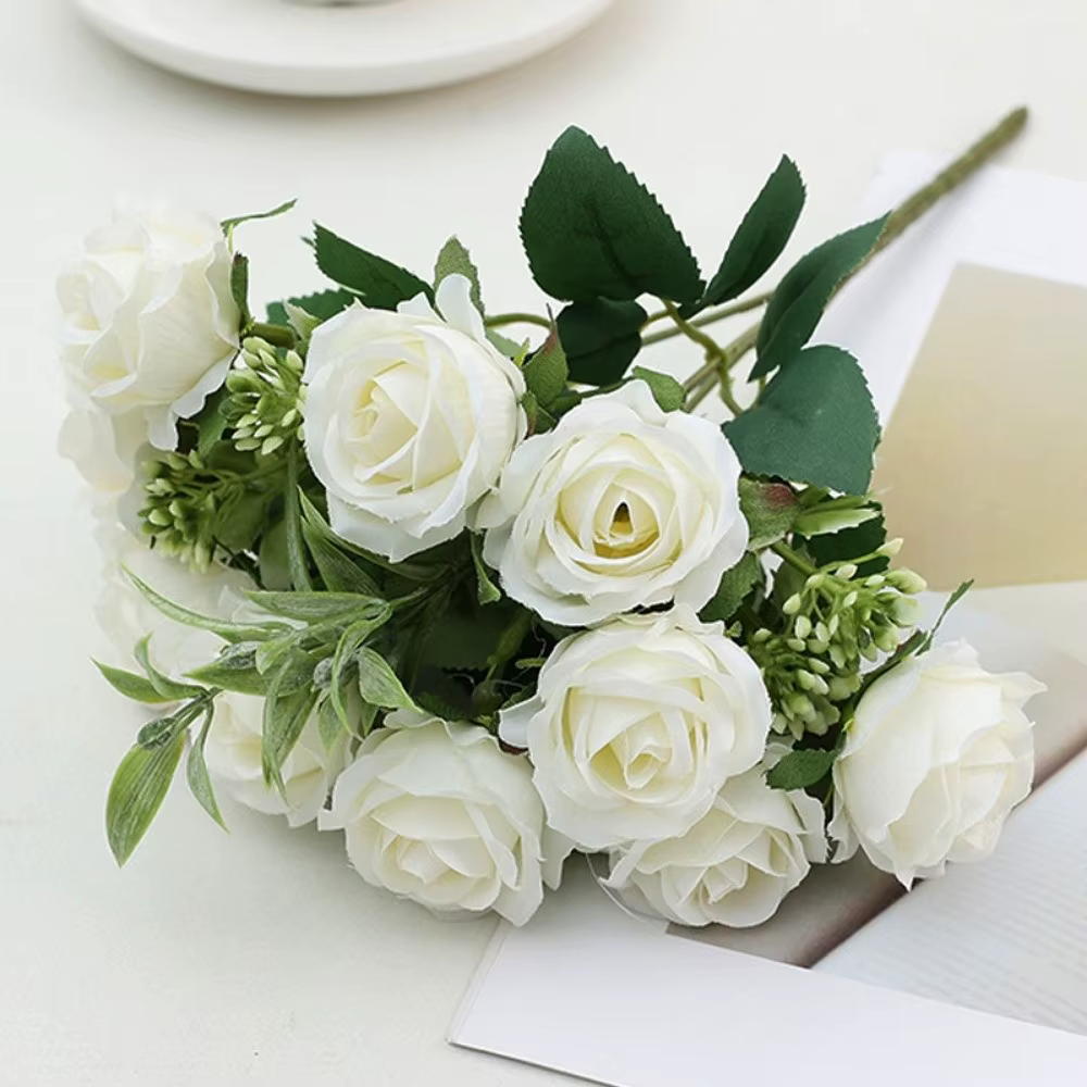 10 Têtes de fleurs artificielles réalistes