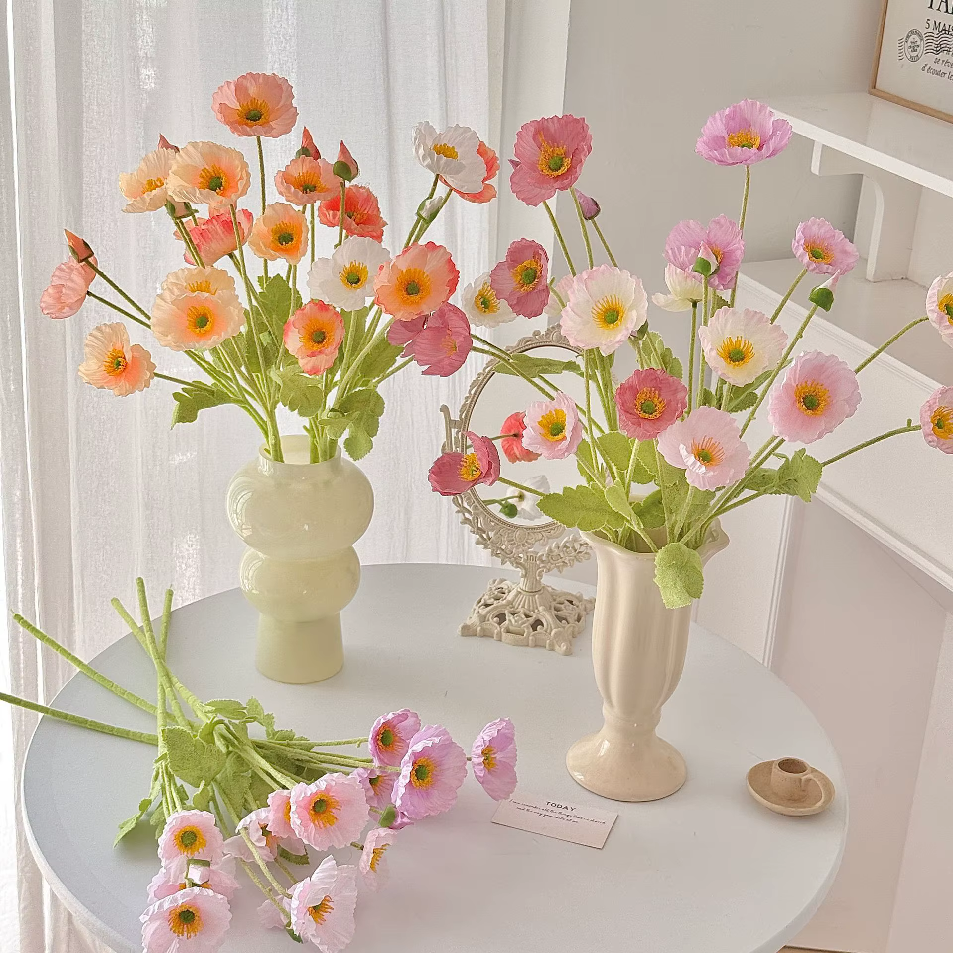 Bouquet de fleurs artificielles à 4 têtes