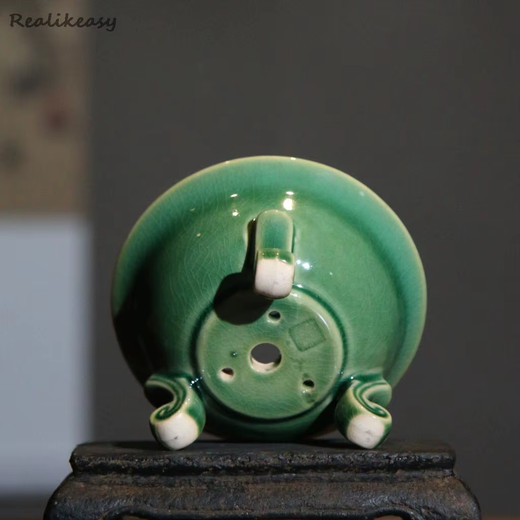 Pot de fleur de bonsaï en céramique avec trou