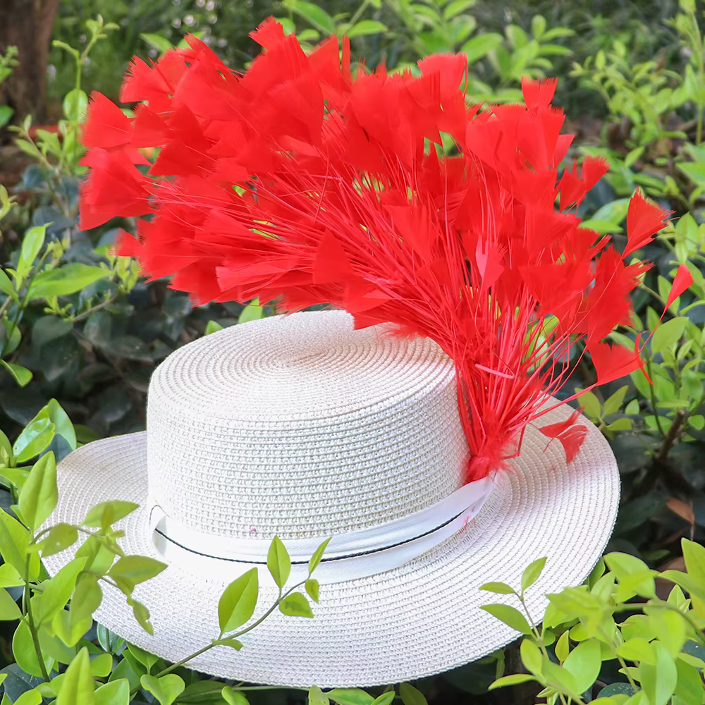 Nouveau Bouquet de fleurs de plumes de dinde naturelles