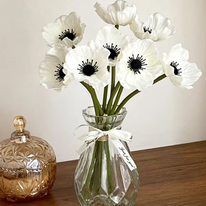 Mini Fleur Artificielle de Coquelicot en PU