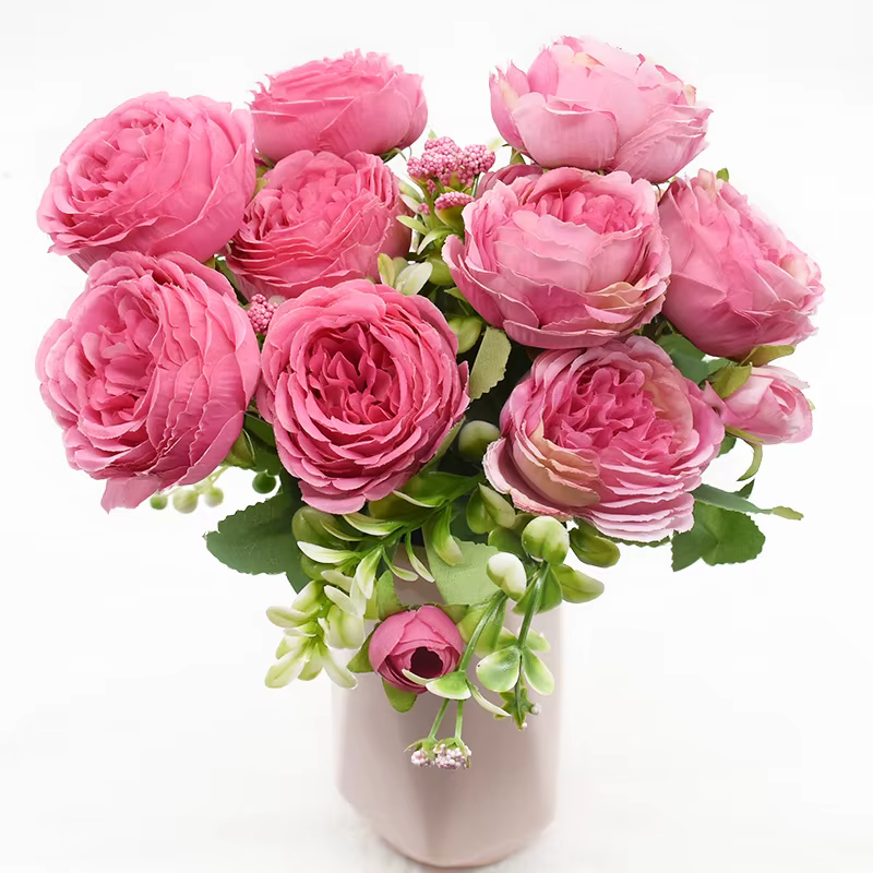 Bouquet de pivoines artificielles