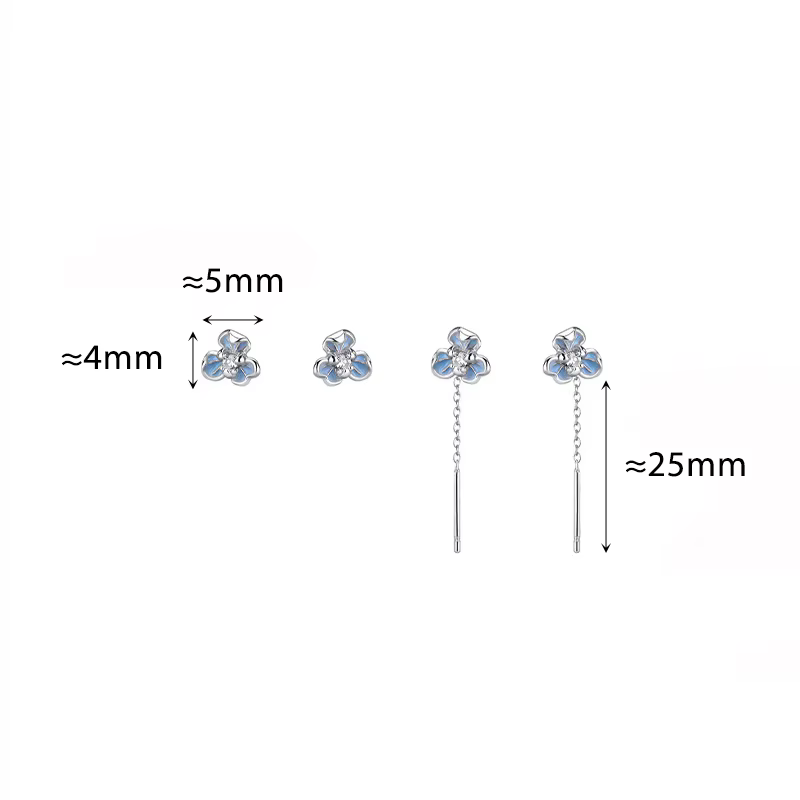 SOFTPIG réel 925 en argent Sterling Mini fleur Piercing boucles d'oreilles pour les femmes mignon bijoux fins accessoires minimalistes