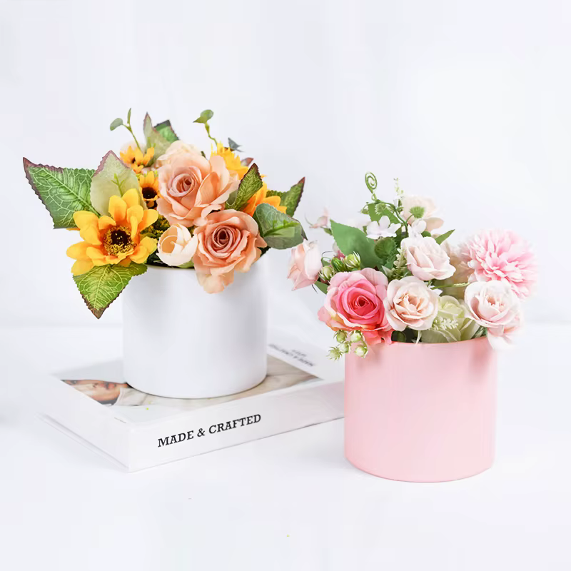 Boîte Ronde en Papier pour Fleurs