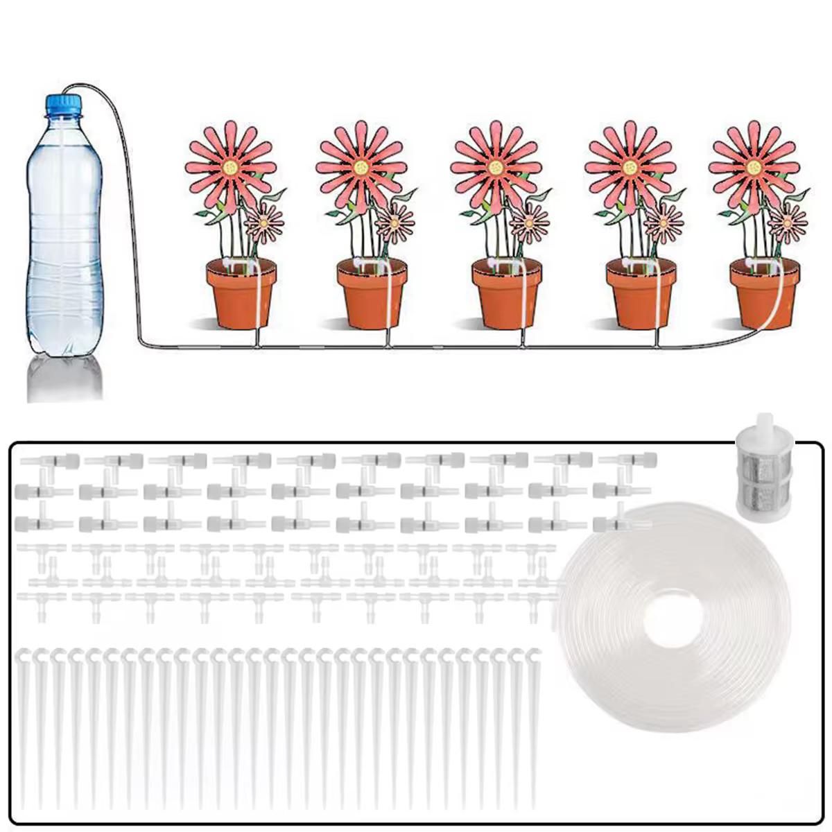 Ensemble d'égouttement automatique pour plantes en pot