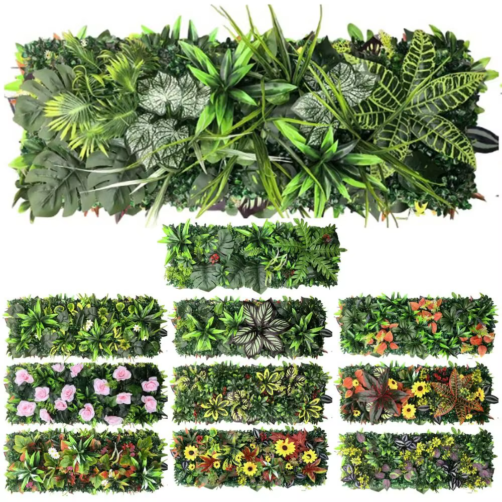 Panneau mural végétal artificiel DIY