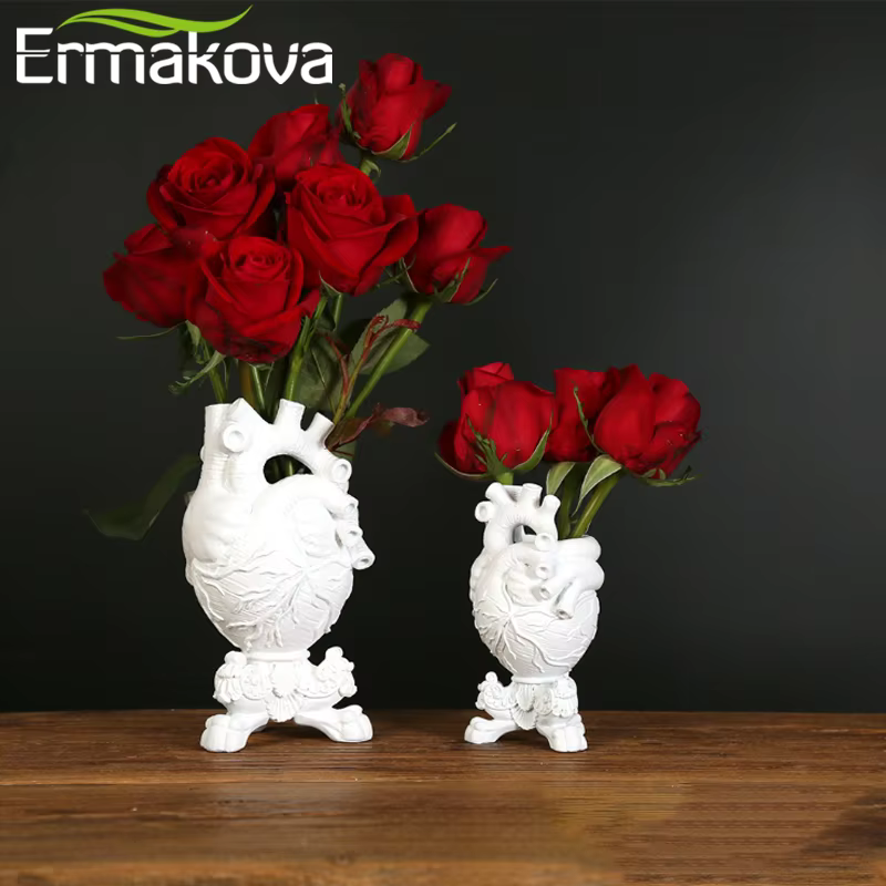 Vase en forme de cœur américain pour décoration de bureau