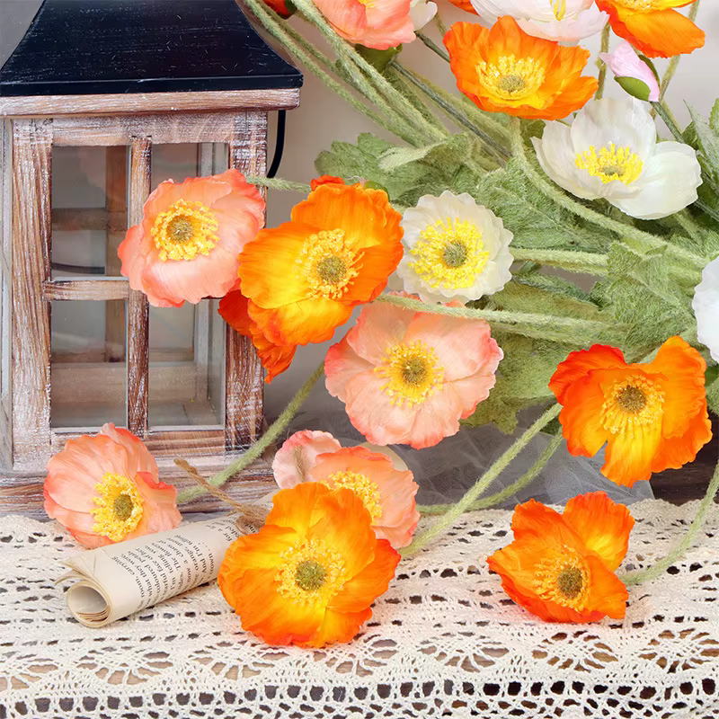 Coquelicot artificiel haut de gamme