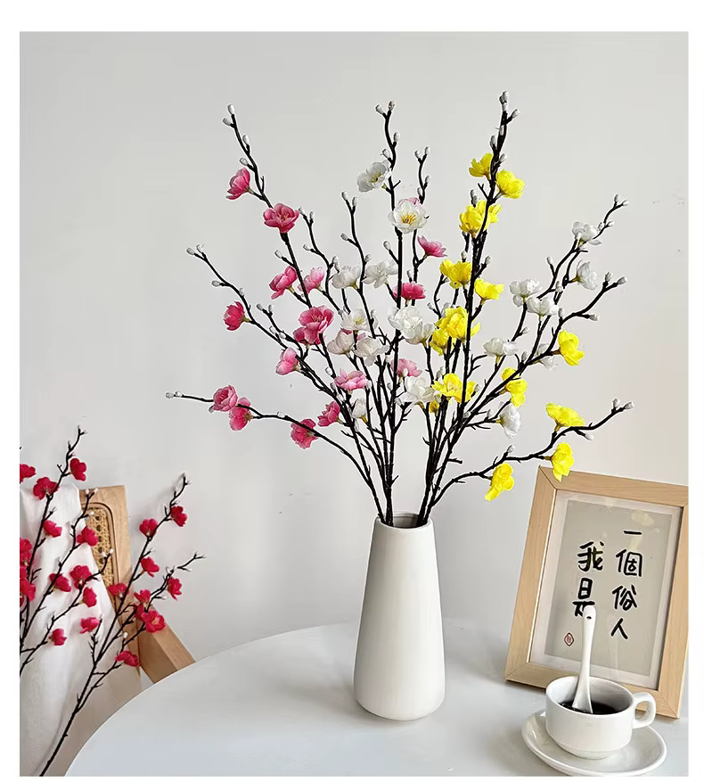 5 fleurs personnelles jaune fleur de prunier faux houx longue tige