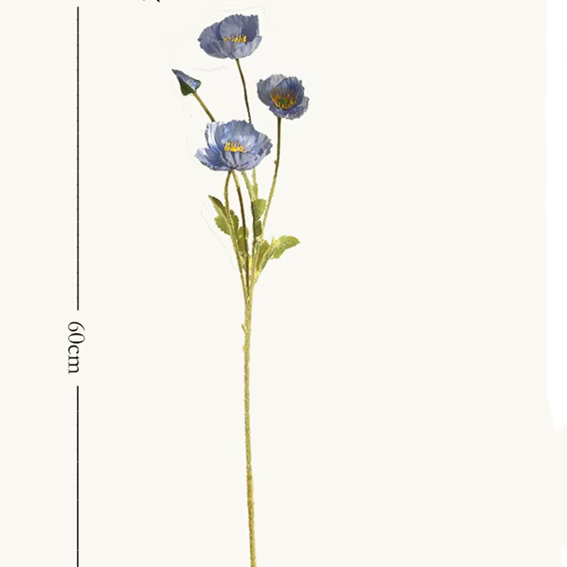 Fleurs de coquelicots artificielles à 4 têtes