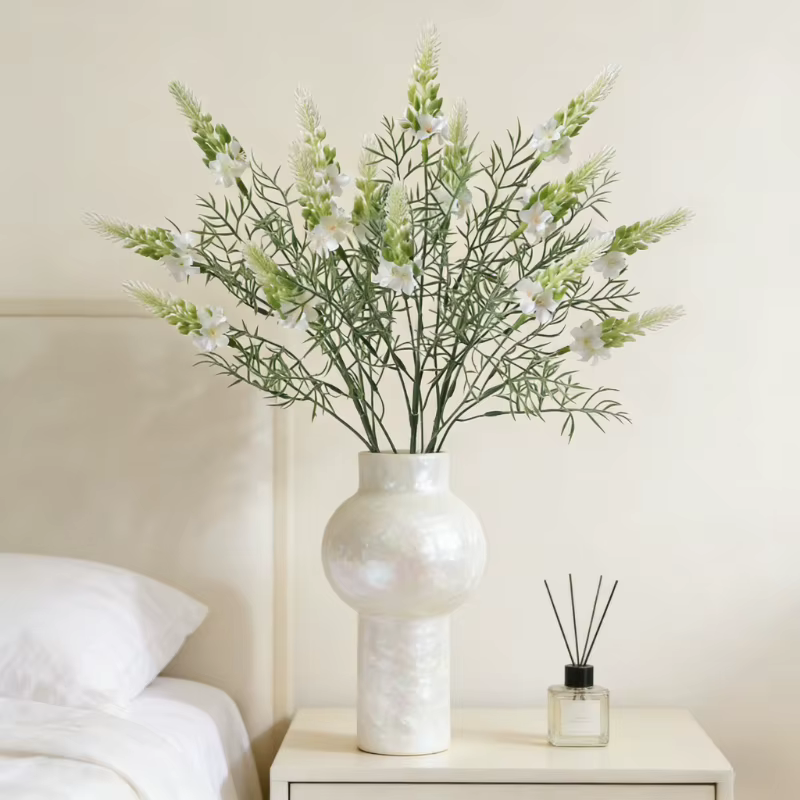 Fleur artificielle scandinave Lupine à tige unique de 24 pouces pour décoration minimaliste d'hôtels