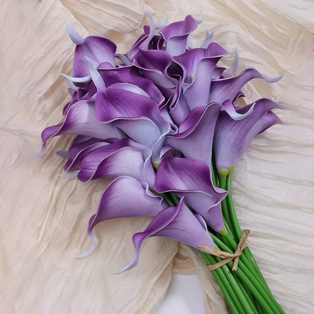 5 pièces fleurs artificielles PU Calla Lily pour la maison chambre décor de bureau cadeau de fête des mères pièce