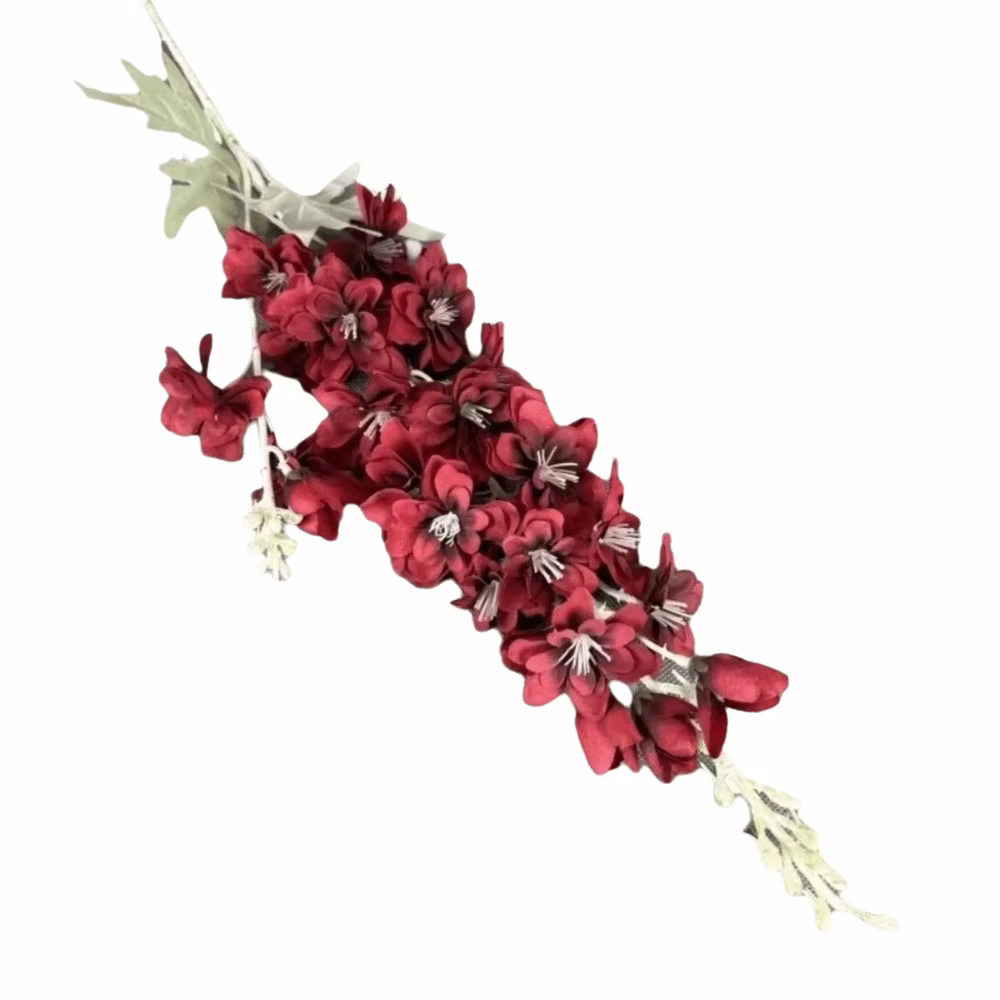 Nouvelles Grandes Fleurs Artificielles de Delphinium à 2 Branches