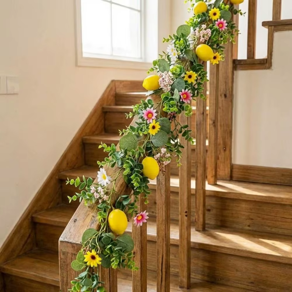 Guirlande de fleurs artificielles en soie