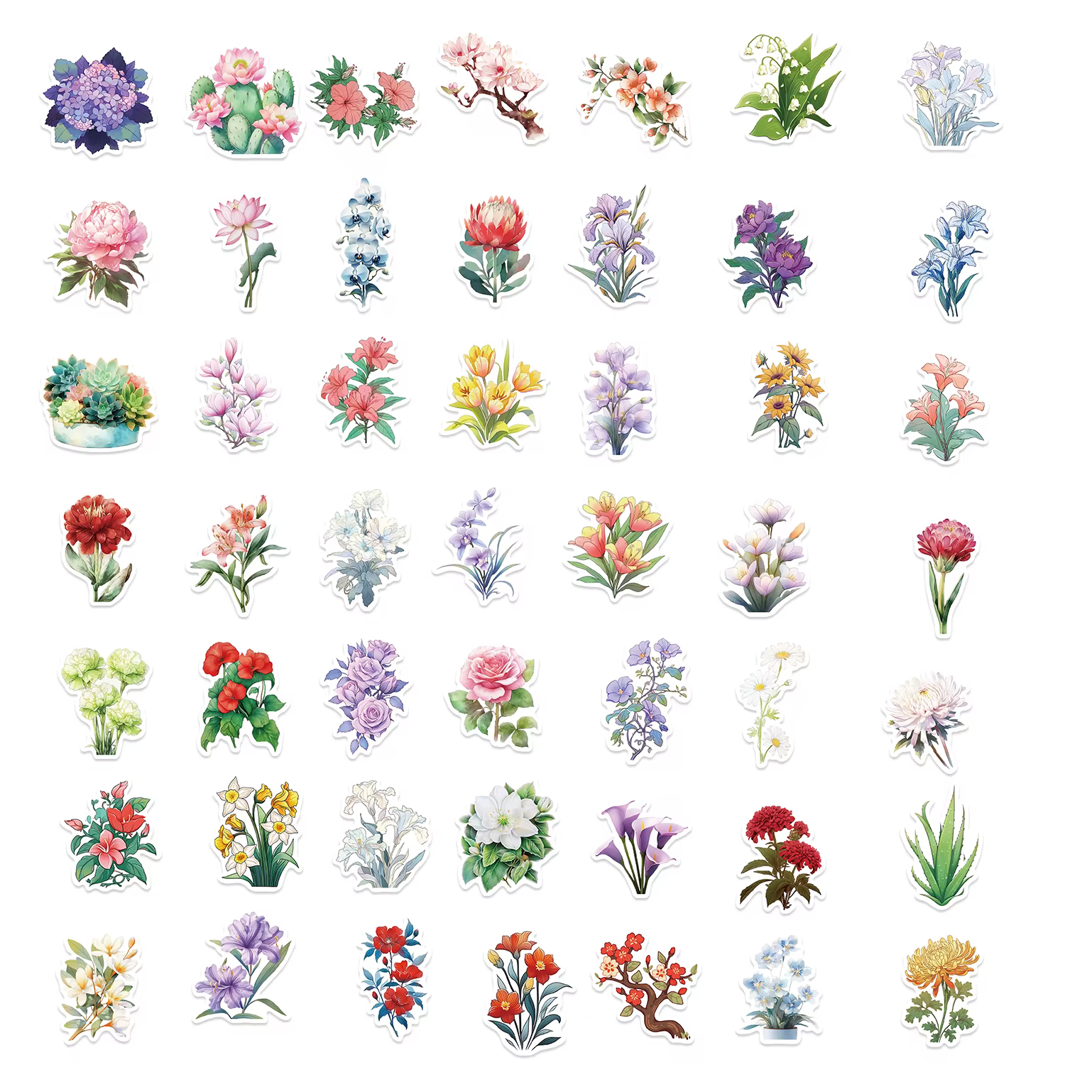Autocollants plantes et fleurs