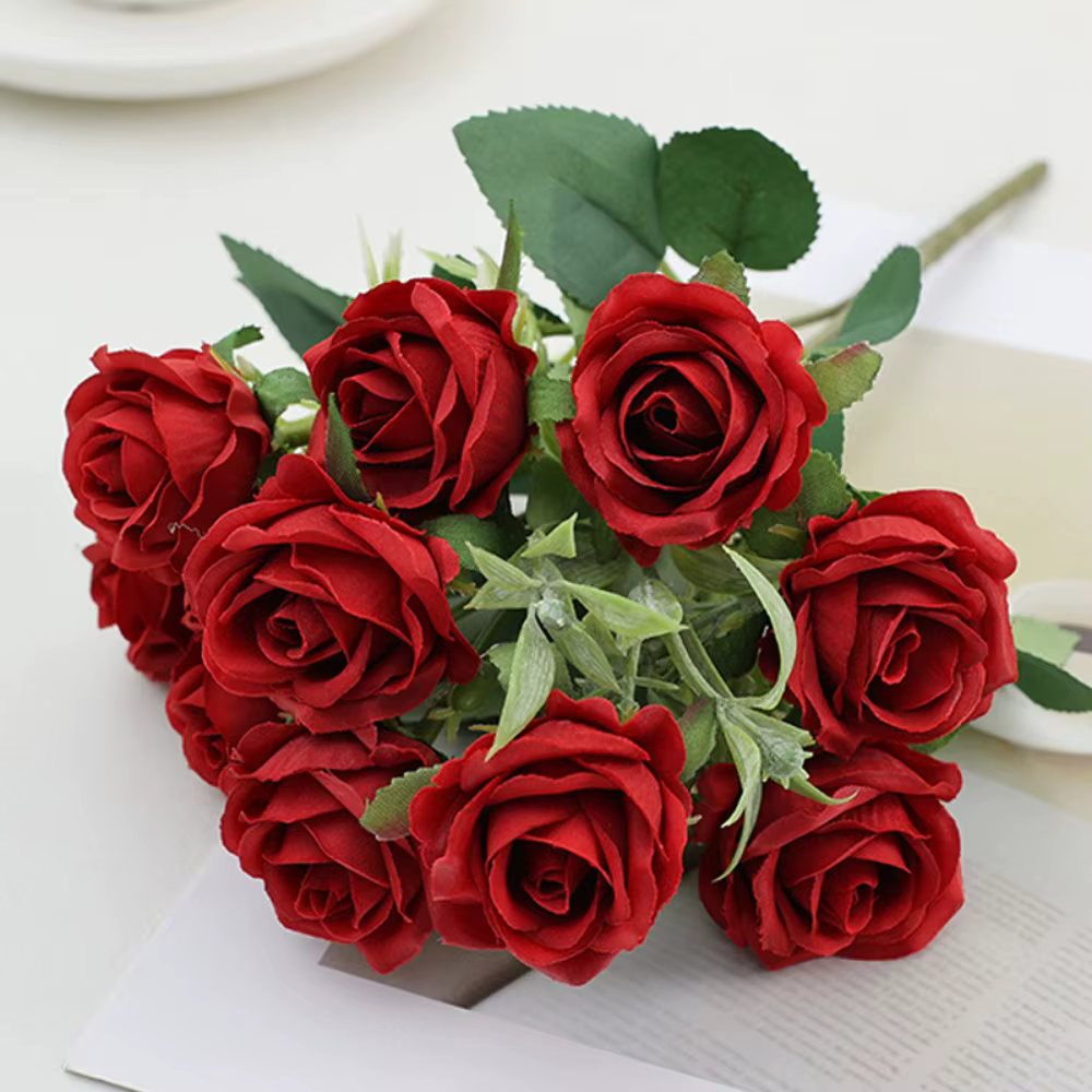 10 Têtes de fleurs artificielles réalistes