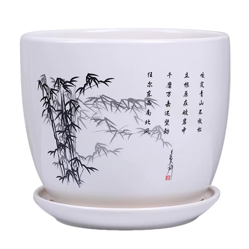 Chine Jingdezhen-Pot de fleur en céramique vintage