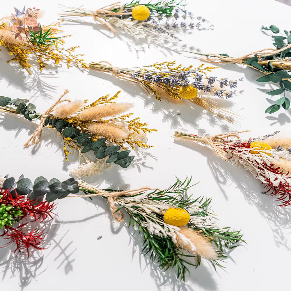 Bouquet de fleurs séchées fait main