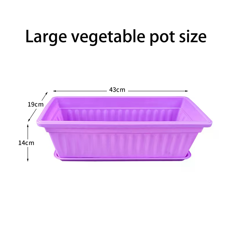 1 ensemble de jardinières rectangulaires en plastique pour balcon
