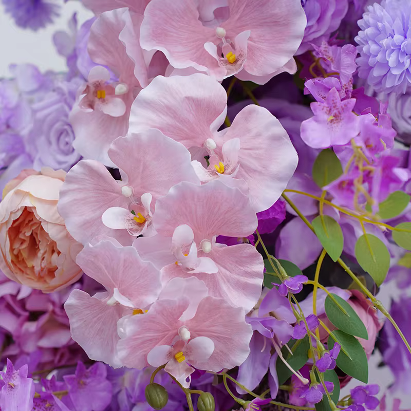 H8645 Rose violette fleur de cerisier décor d'arc de mariage Arrangement Floral signe