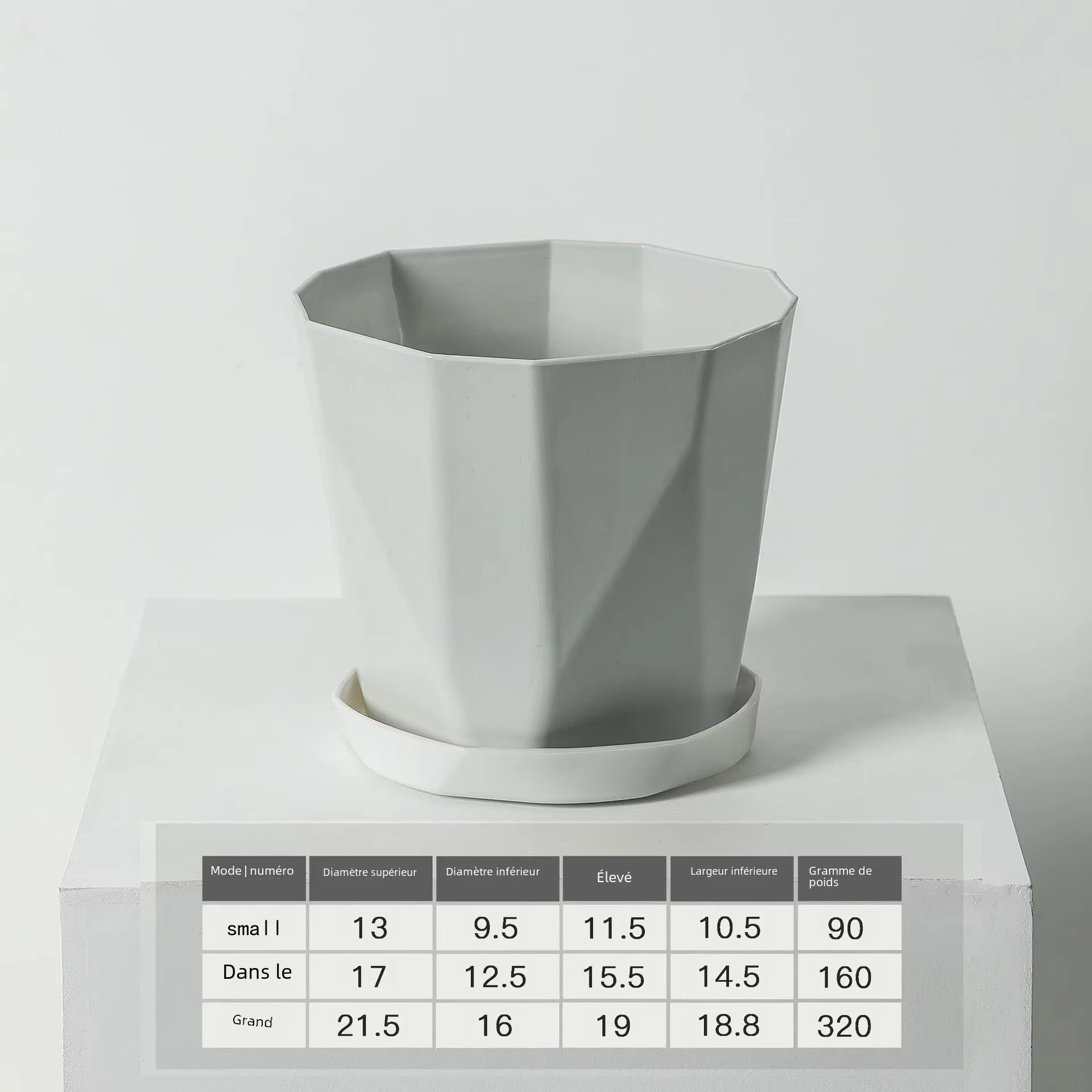Pots de fleurs en plastique pour intérieur et extérieur