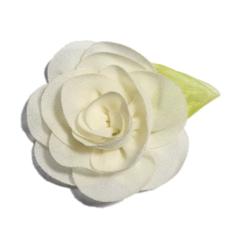 Fleurs en mousseline de soie pour décoration de mariage, 10 pièces, 5.5cm, tissu décoratif pour nouveau-né, avec feuilles, pour la maison, le jardin