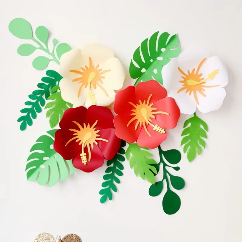 Fleurs artificielles bricolage papier géant Rose fleur pour mariage fête d'anniversaire toile de fond décoration maison