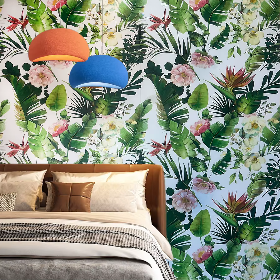 Papier Peint Auto-Adhésif avec Plantes Vertes