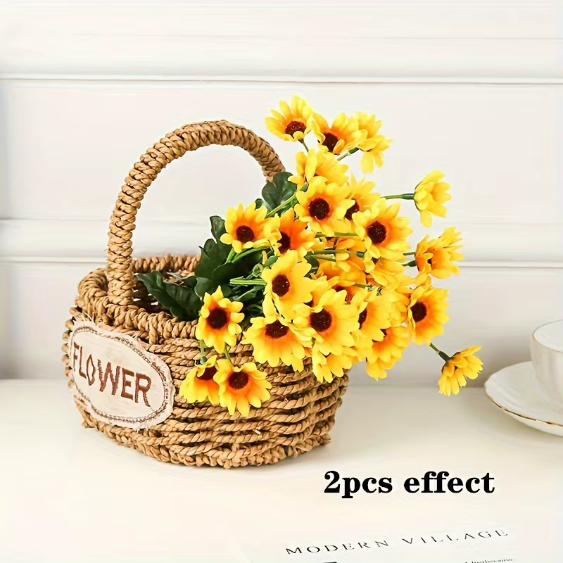 1 bouquet, 24 fleurs de tournesol artificielles