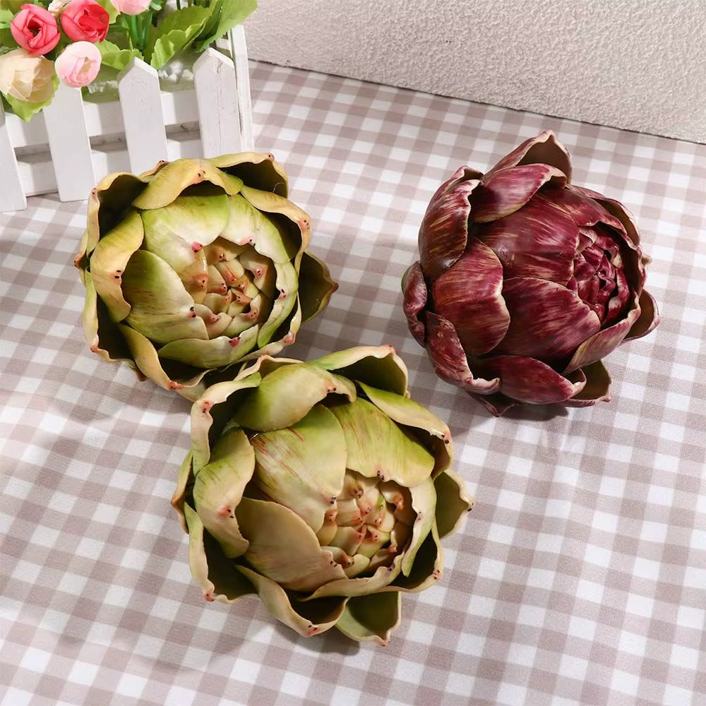 Plante artificielle verte cuisine faux fruits maison